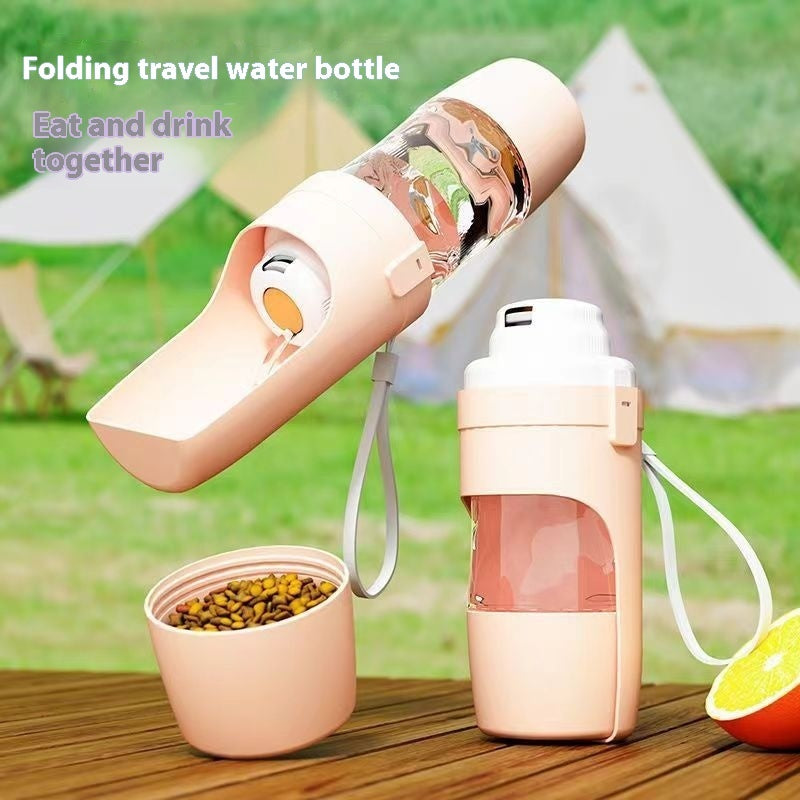 2-in-1 Pet Water Bottle & Food Container – Travel Feeder for Dogs, Cats & Pets