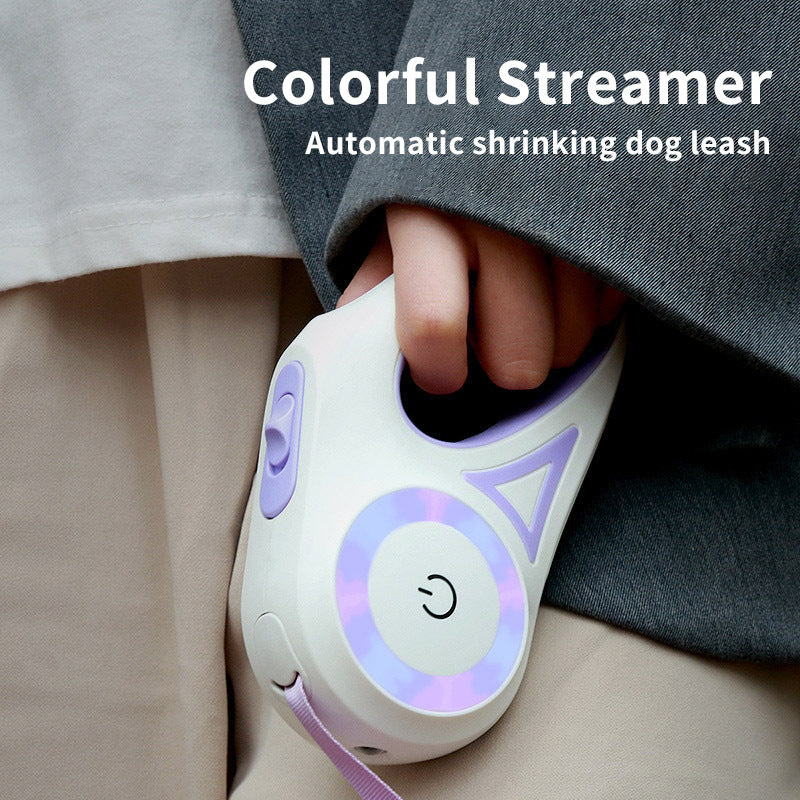 Dog Retractable Leash with Spotlight plus dog collar